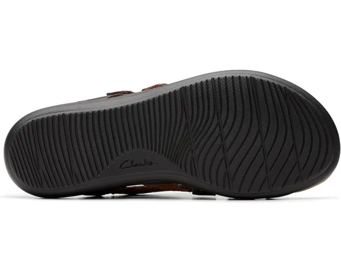 Плоские сандалии Clarks Laurieann Bali с открытым мысом и технологией Cushion Plus
