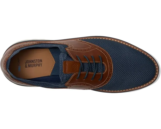Johnston & Murphy Braydon Knit Saddle с трикотажным верхом и подошвой TRUFOAM