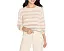 Свитер NIC+ZOE Scandi Stripe с двухтонными полосками и рельефной резинкой