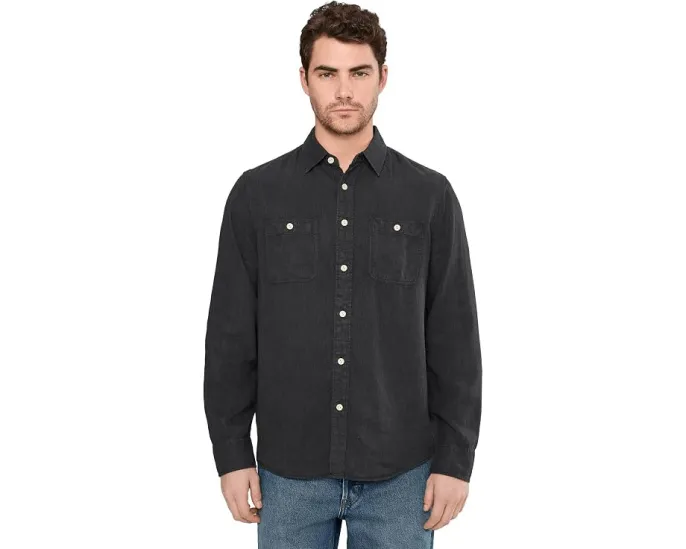 Рубашка Faherty The Tried And True Chambray Workshirt из смеси TENCEL и льна