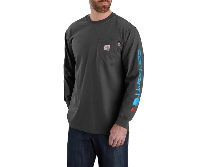 Flame Resistant Force Original Fit Midweight Long Sleeve Signature Sleeve Logo T-Shirt