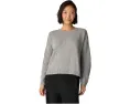 Свитер с круглой горловиной из хлопка и переработанного кашемира Eileen Fisher