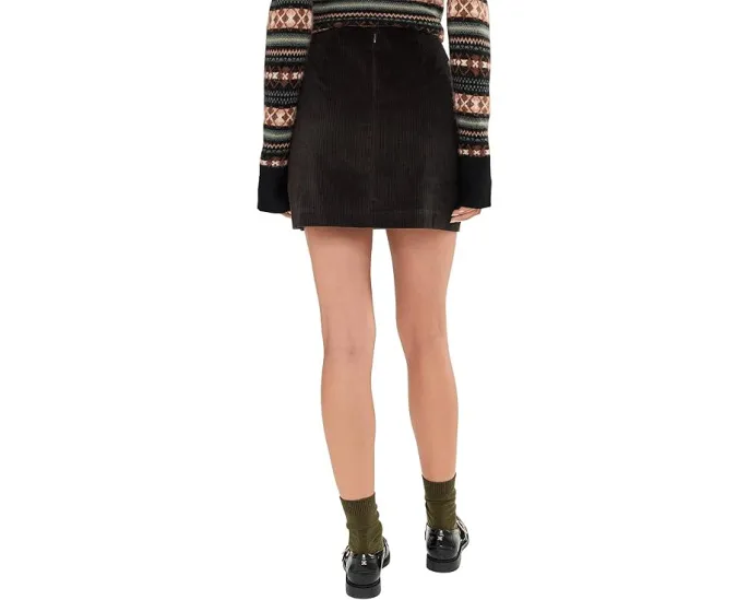 Мини-юбка Madewell Cord Minimal из вельвета с застежкой на молнии