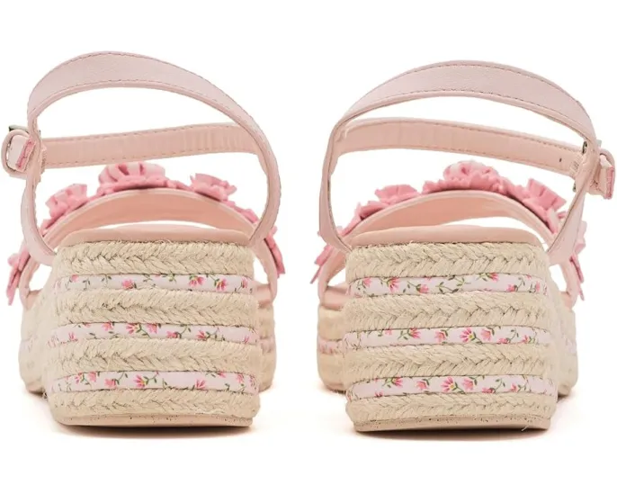 Детские сандалии Steve Madden Kids Dori с цветочными аппликациями и подошвой в стиле эспадрилий