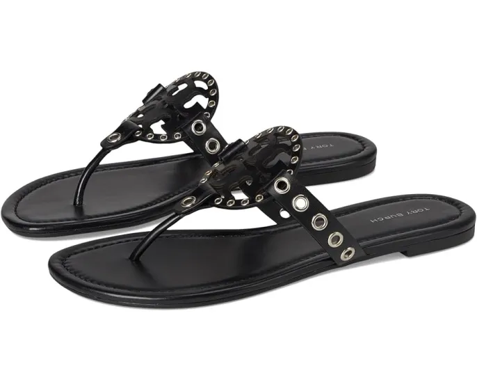 Босоножки Tory Burch Miller Eyelet с металлическими люверсами и логотипом