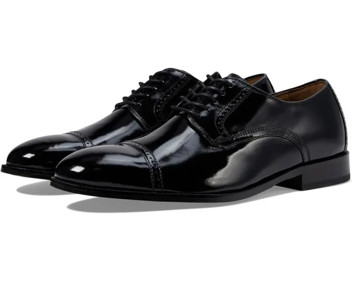 Оксфорды Johnston & Murphy Bradford Dress Cap Toe с броукингом и кожаной подошвой
