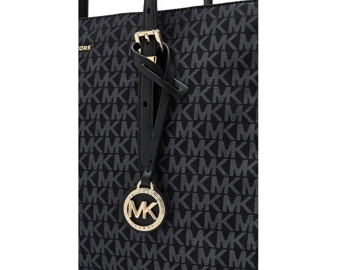 Тоут MICHAEL Michael Kors Zadie Medium с принтом MK и золотой фурнитурой