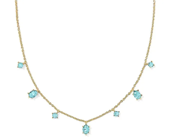 Колье Kendra Scott Cailin с нежным рядом кристаллов и застежкой-лобстер