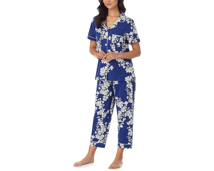 Пижамный комплект Bedhead PJs с коротким рукавом и укороченными брюками из хлопка и спандекса