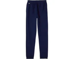 Брюки Lacoste Kids Core Fleece с эластичным поясом и вышитым крокодилом