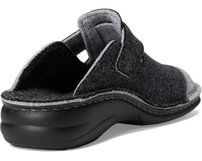 Клоги Finn Comfort Antholz Anthrazit Doublefilz из шерсти с войлочной стелькой