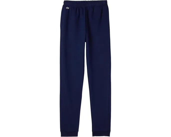 Брюки Lacoste Kids Core Fleece с эластичным поясом и вышитым крокодилом