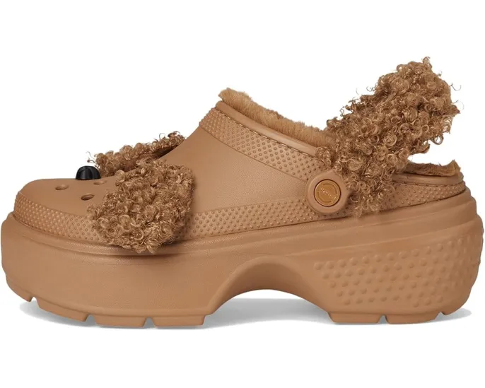 Сабо Crocs Stomp Lined Clogs с искусственным мехом и массивной подошвой