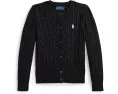 Детский кардиган Polo Ralph Lauren Kids с мелкой резинкой и металлическим эффектом