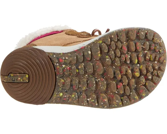 Merrell Kids Bare Steps Cocoa детские зимние ботинки с широким носком и мемори пеной