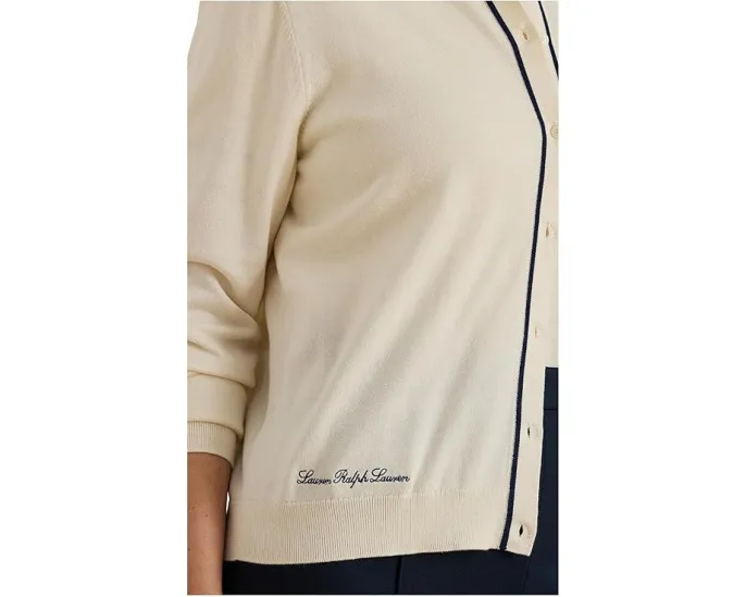 Кардиган Two-Tone Cotton-Modal Cardigan двухцветный Lauren Ralph Lauren