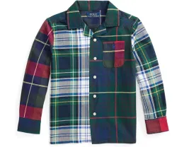 Рубашка в клетку из хлопкового оксфорда Polo Ralph Lauren Kids для малышей и детей