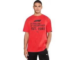 Футболка PUMA Formula 1 с графическим принтом гоночного календаря из переработанного хлопка