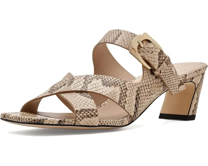 Сланцы Stuart Weitzman Sai Slides 50 на устойчивом каблуке с квадратным носком