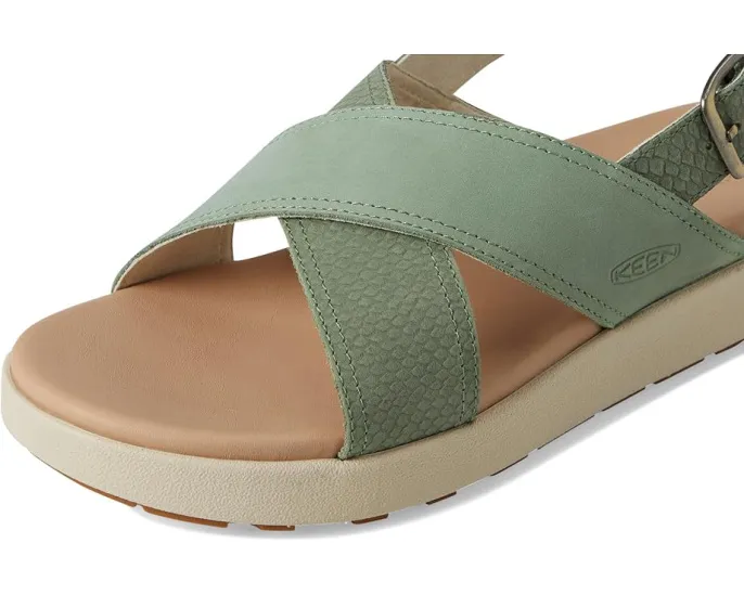 Сандалии KEEN Elle Luxe Cross Strap из кожи с перекрестными ремнями