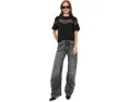 Футболка AllSaints Lisa Lace Tee с кружевными вставками