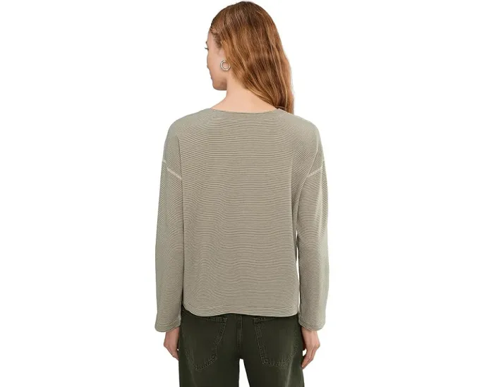 Реверсивный топ Eileen Fisher из двойного органического хлопка в полоску