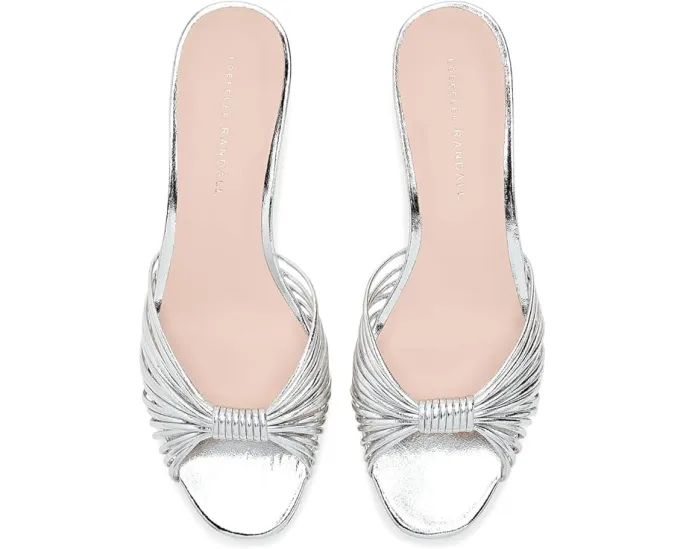 Туфли Loeffler Randall Dixie на каблуке-котенок с золотистой кожей