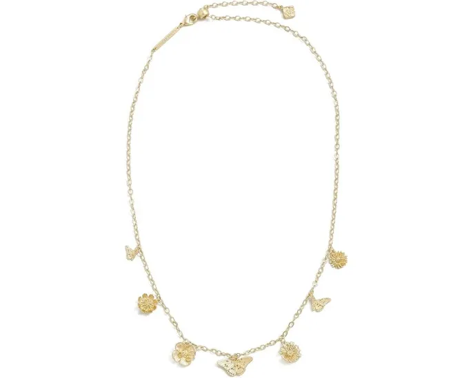 Колье Kendra Scott Cailey с подвесками-шармами в виде бабочек и цветов
