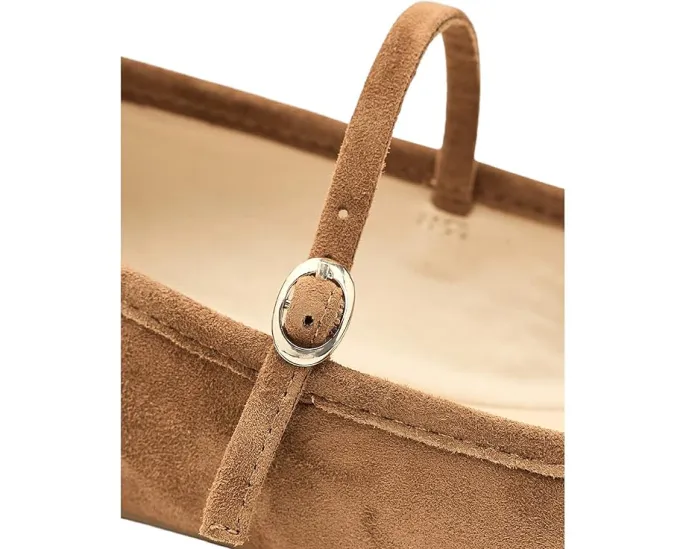 Балетки Classik с ремешком и квадратным каблуком из кожи Nine West