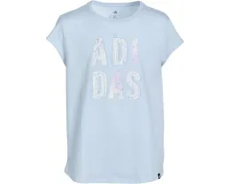 Футболка adidas Kids с коротким рукавом и ярким логотипом из фольги