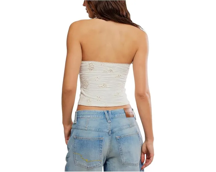 Free People топ Ever Afternoon Tube с кружевным цветочным узором