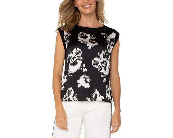 Топ без рукавов Liverpool Los Angeles с комбинированным трикотажным и тканным полотном