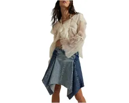 Юбка Free People We The Free Wild River из денима с платочным кроем и асимметричным подолом