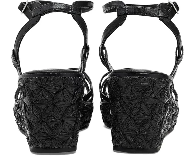 Босоножки Bernardo Cairo на платформе с плетением из рафии