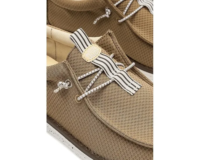 Кроссовки Wally Mesh Neutrals от Hey Dude текстильные с удобной шнуровкой