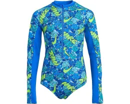 Детский купальник Nike Kids Doodle Logo с длинным рукавом и молнией спереди