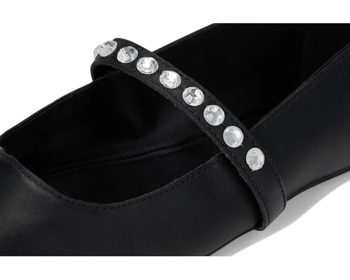 Балетки MLE-Karolin с ремешком и стразами на замше от MIA