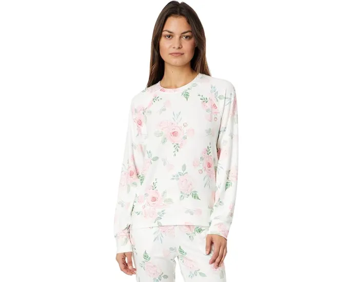 Толстовка Garden Hearts Floral от P.J. Salvage с цветочным принтом бежевого цвета