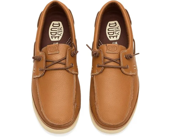 Обувь Hey Dude Harbor Lo Craft Leather на эластичных шнурках