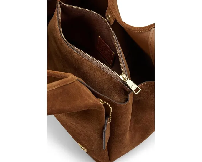 COACH сумка Lana через плечо из замши с двумя отделениями