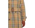 Детский тренч Mary от Burberry Kids с фирменной клеткой и поясом