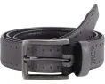 Johnston & Murphy XC4 Perfed Edge Belt из кожи с пряжкой под темный металл
