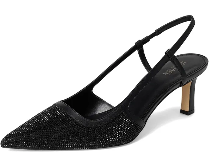 Туфли MICHAEL Michael Kors Alora Mid Sling с узором из зебрового страз и ремешком на щиколотке