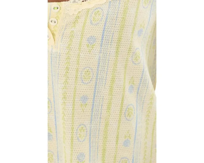 Пижамный комплект Free People Spring Break Sleep Set с ретро принтом и рюшами