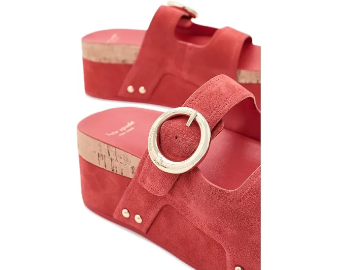 Сандалии Halo Platform Footbed с пряжкой на танкетке от Kate Spade New York