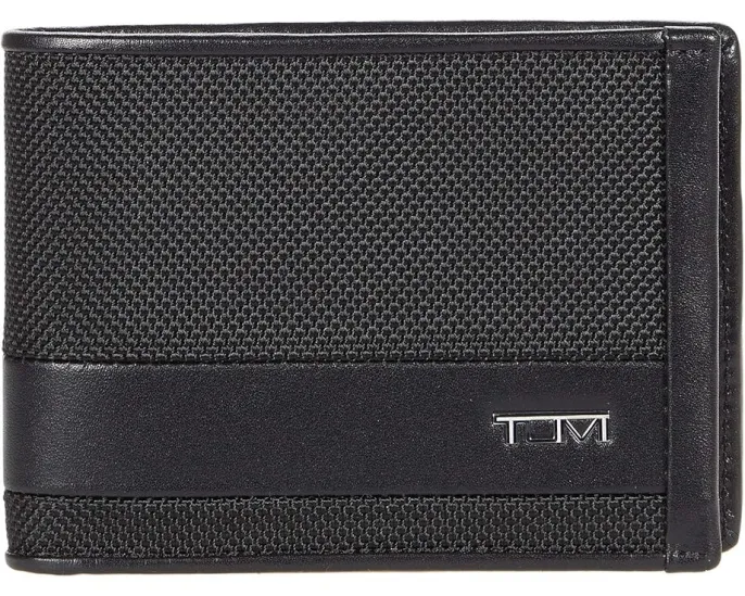 Tumi Alpha Double Billfold кожанный бумажник с двумя отделениями