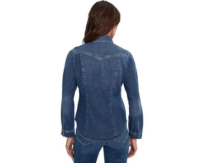 Джинсовая рубашка Liverpool Los Angeles в вестерн стиле приталенного кроя