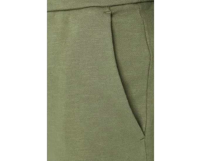 Широкие брюки с манжетами из окрашенного в готовом виде махрового полотна Eileen Fisher