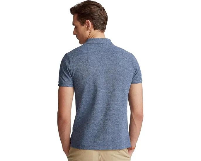 Поло Polo Ralph Lauren Custom Slim Fit с сетчатой структурой и приталенным кроем