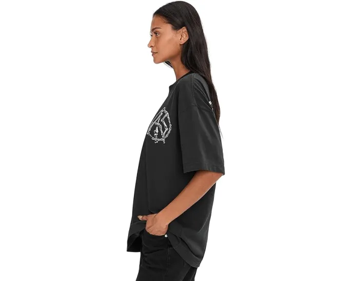 Футболка AllSaints Anatomica Short Sleeve Crew с графическим принтом